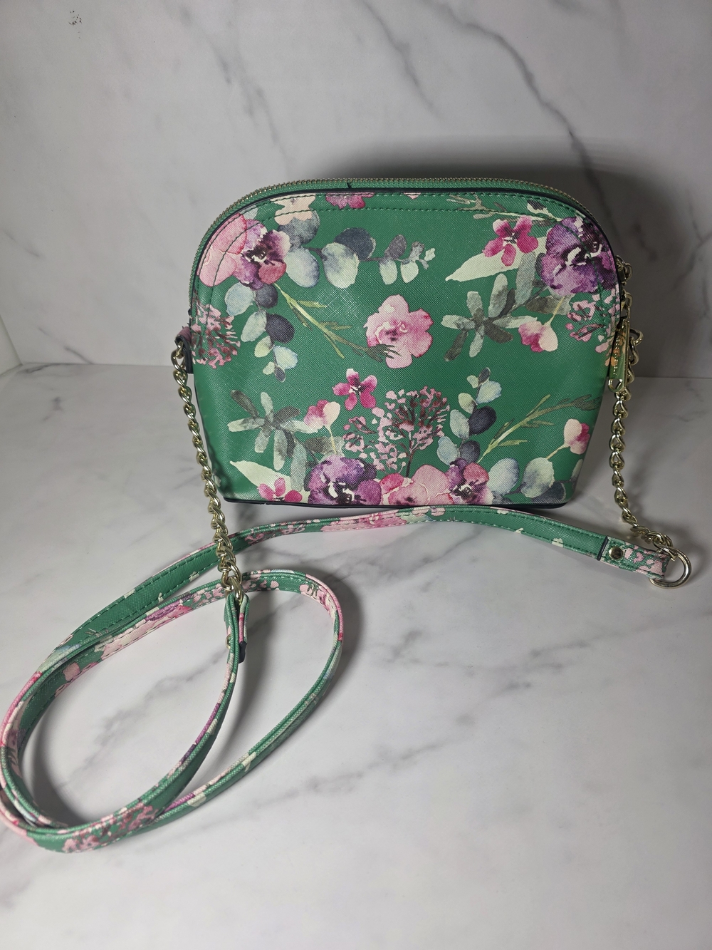 Steve Madden Green Floral Crossbody Bag - Picture 2 of 4